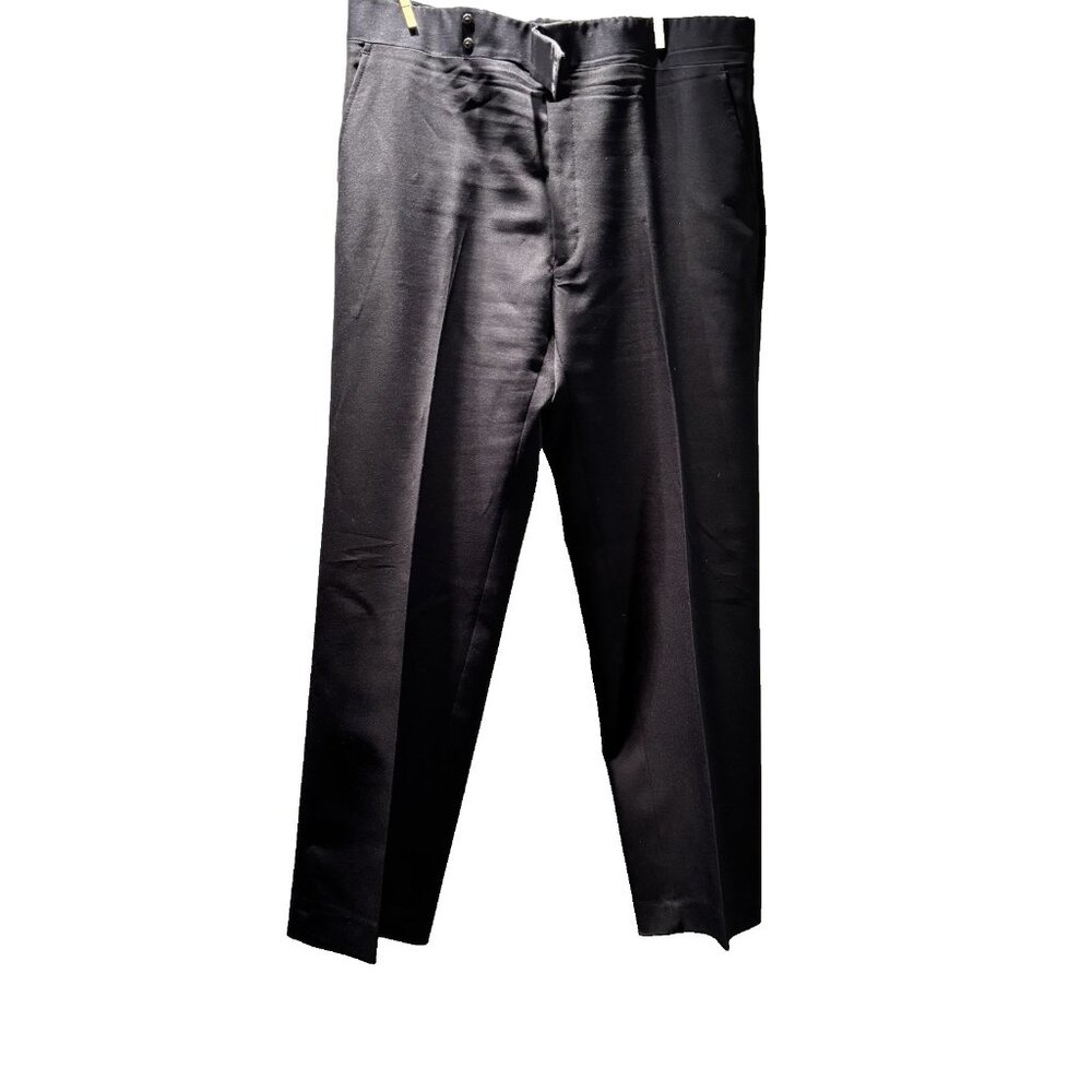 Haggar‎ Dress Pants Mens Expand-o-Matic Navy Size 40/31 Back Button Missing
